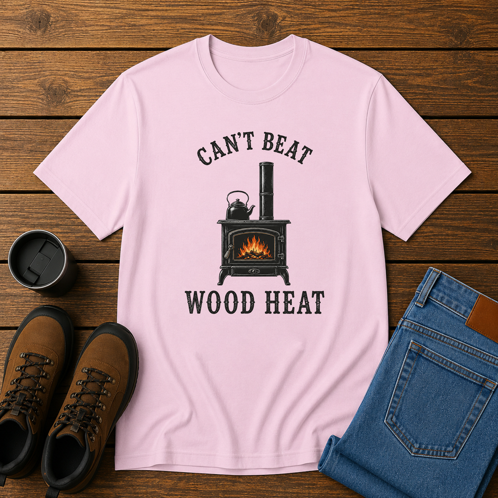Can’t Beat Wood Heat | Homestead Wood Stove T-Shirt | Simple Living Tee