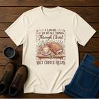 Coffee Helps | I Can Do All Things Through Christ Women’s Christian Coffee T-Shirt | Homestead Faith Tee