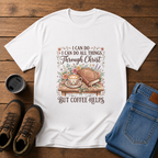 Coffee Helps | I Can Do All Things Through Christ Women’s Christian Coffee T-Shirt | Homestead Faith Tee