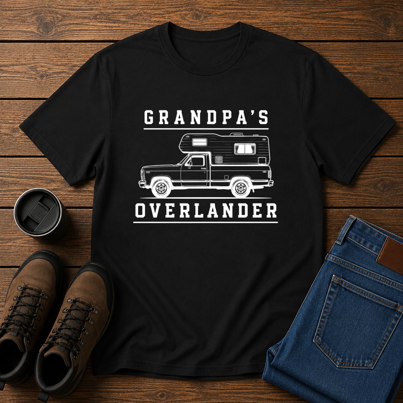 Grandpa’s Overlander | Vintage Camper Truck T-Shirt | Retro Homestead Adventure Tee