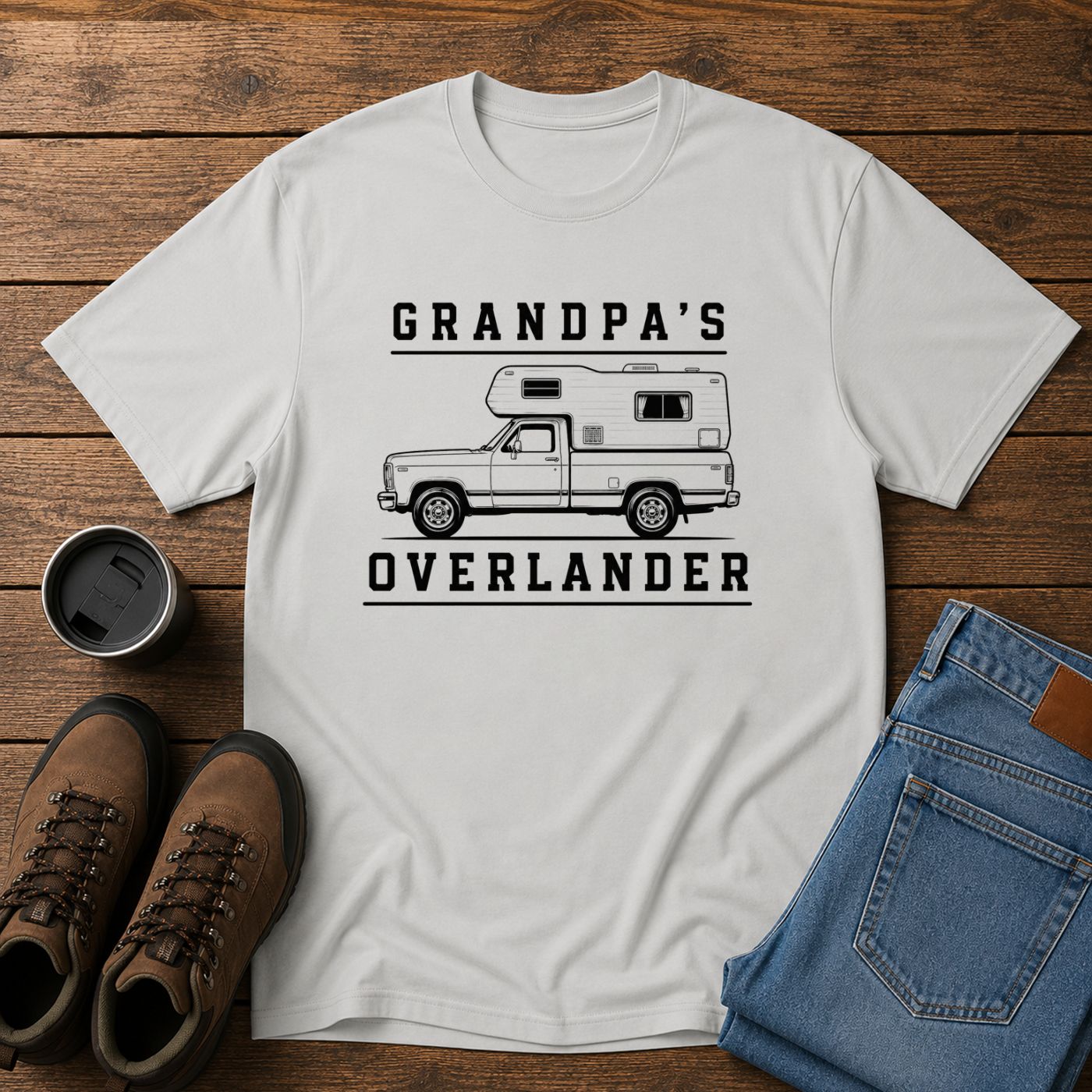 Grandpa’s Overlander | Vintage Camper Truck T-Shirt | Retro Homestead Adventure Tee