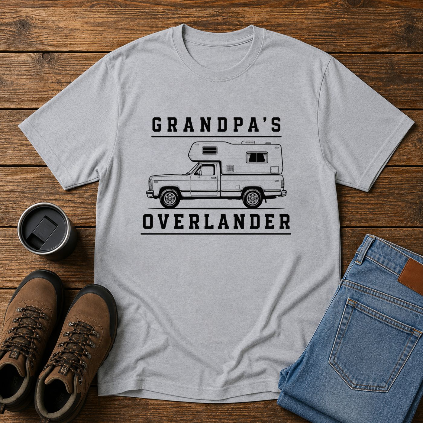 Grandpa’s Overlander | Vintage Camper Truck T-Shirt | Retro Homestead Adventure Tee