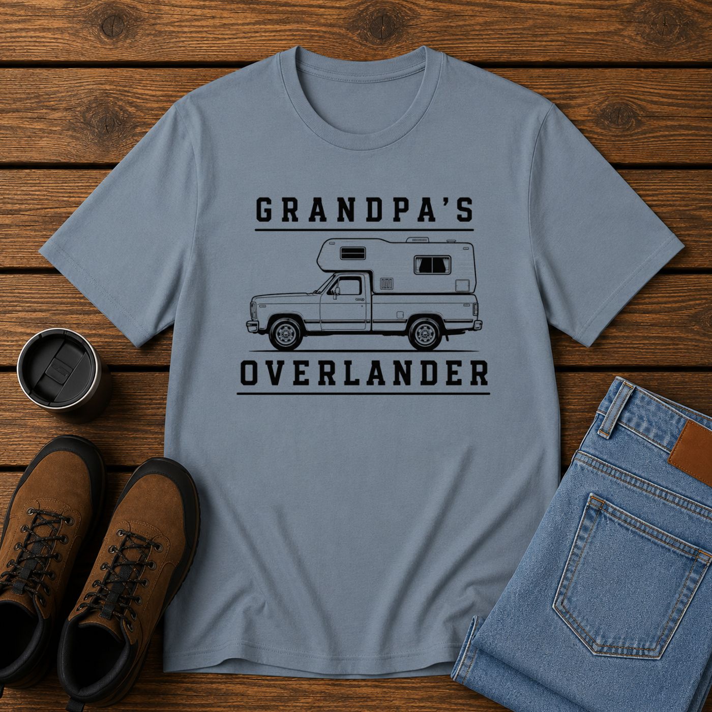 Grandpa’s Overlander | Vintage Camper Truck T-Shirt | Retro Homestead Adventure Tee
