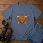Highland Cow Love | Feminine Homestead T-Shirt | Rustic Farm Aesthetic Tee