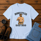 Homestead Dad Bod | Funny Shirtless Farm Work T-Shirt | Rustic Husband Tee