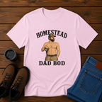 Homestead Dad Bod | Funny Shirtless Farm Work T-Shirt | Rustic Husband Tee