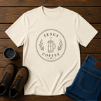 Jesus + Coffee | Feminine Christian T-Shirt | Simple Faith and Latte Tee