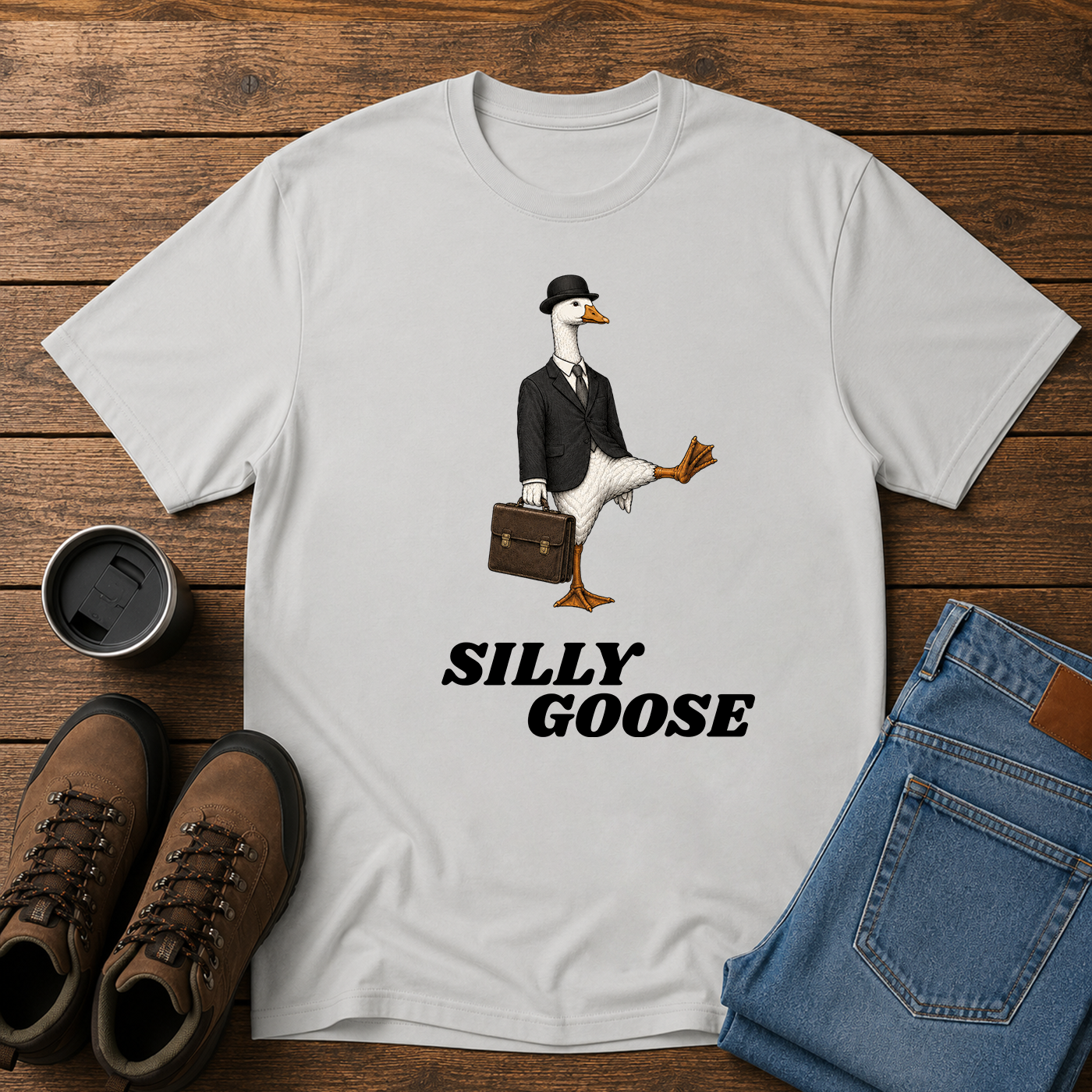 Silly Goose | Business Goose Humor T-Shirt | Office and Homestead Tee