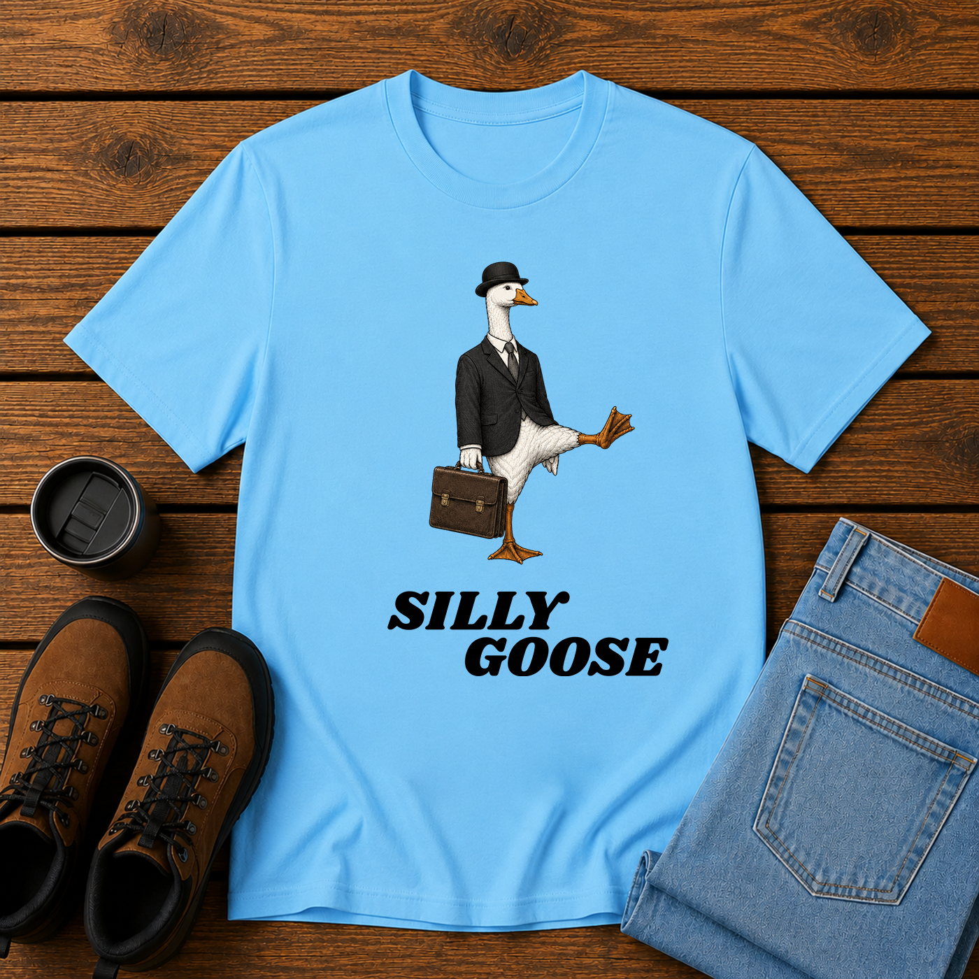 Silly Goose | Business Goose Humor T-Shirt | Office and Homestead Tee