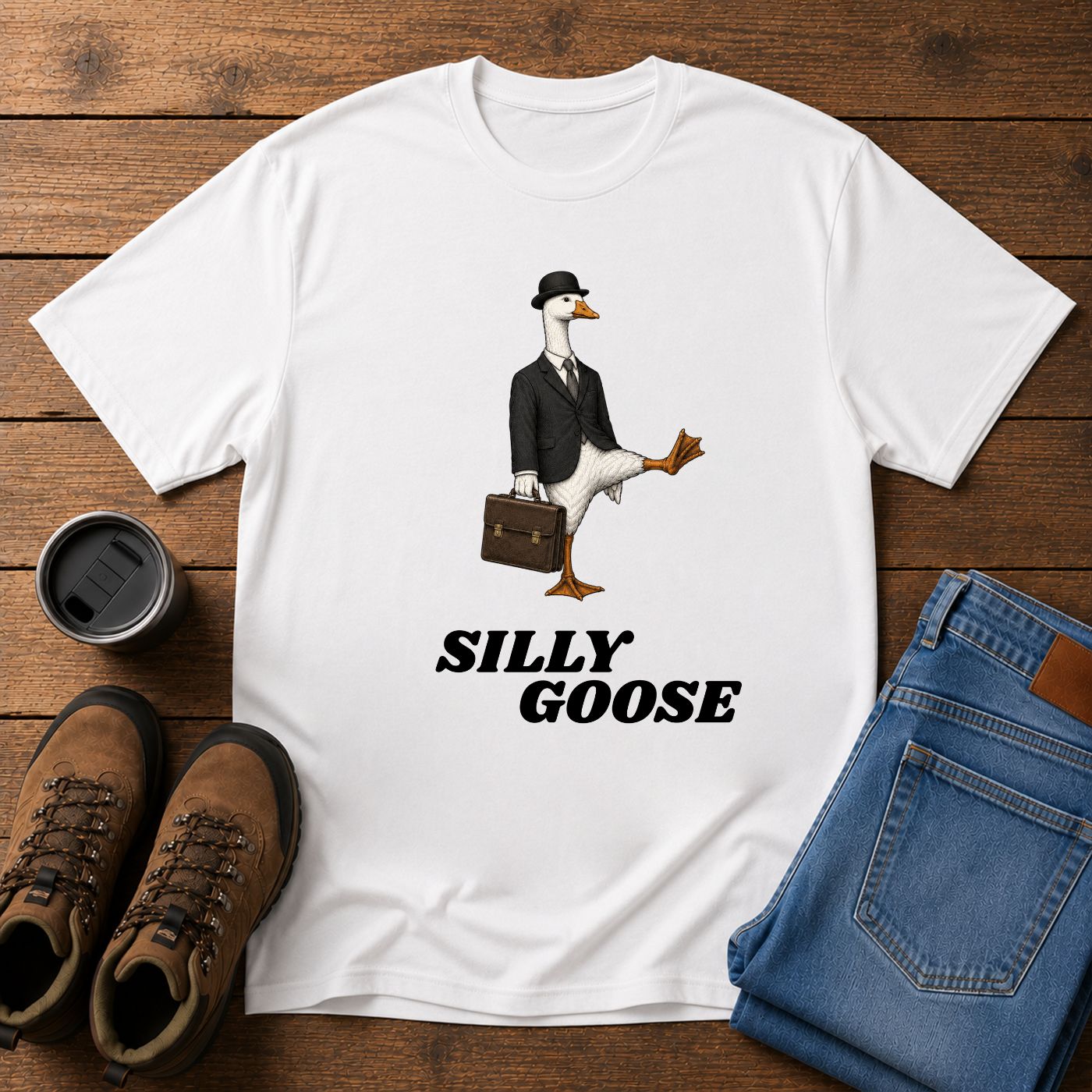Silly Goose | Business Goose Humor T-Shirt | Office and Homestead Tee