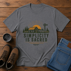 Simplicity Is Sacred | Barn and Field Homestead T-Shirt | Christian Simple Living Tee