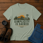 Simplicity Is Sacred | Barn and Field Homestead T-Shirt | Christian Simple Living Tee