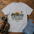 Simplicity Is Sacred | Barn and Field Homestead T-Shirt | Christian Simple Living Tee