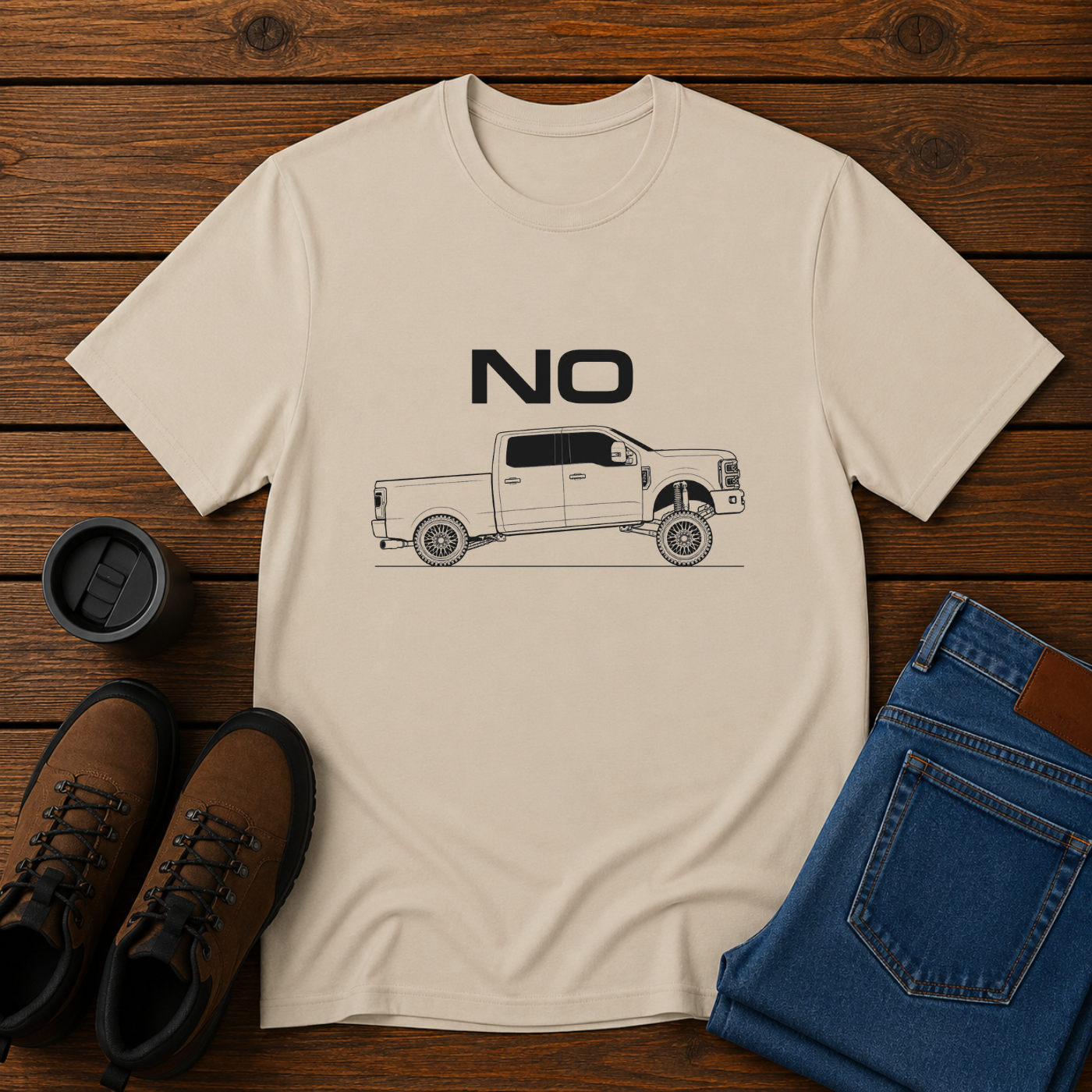 No. | Funny Carolina Squat T-Shirt | Anti Squatted Truck Tee