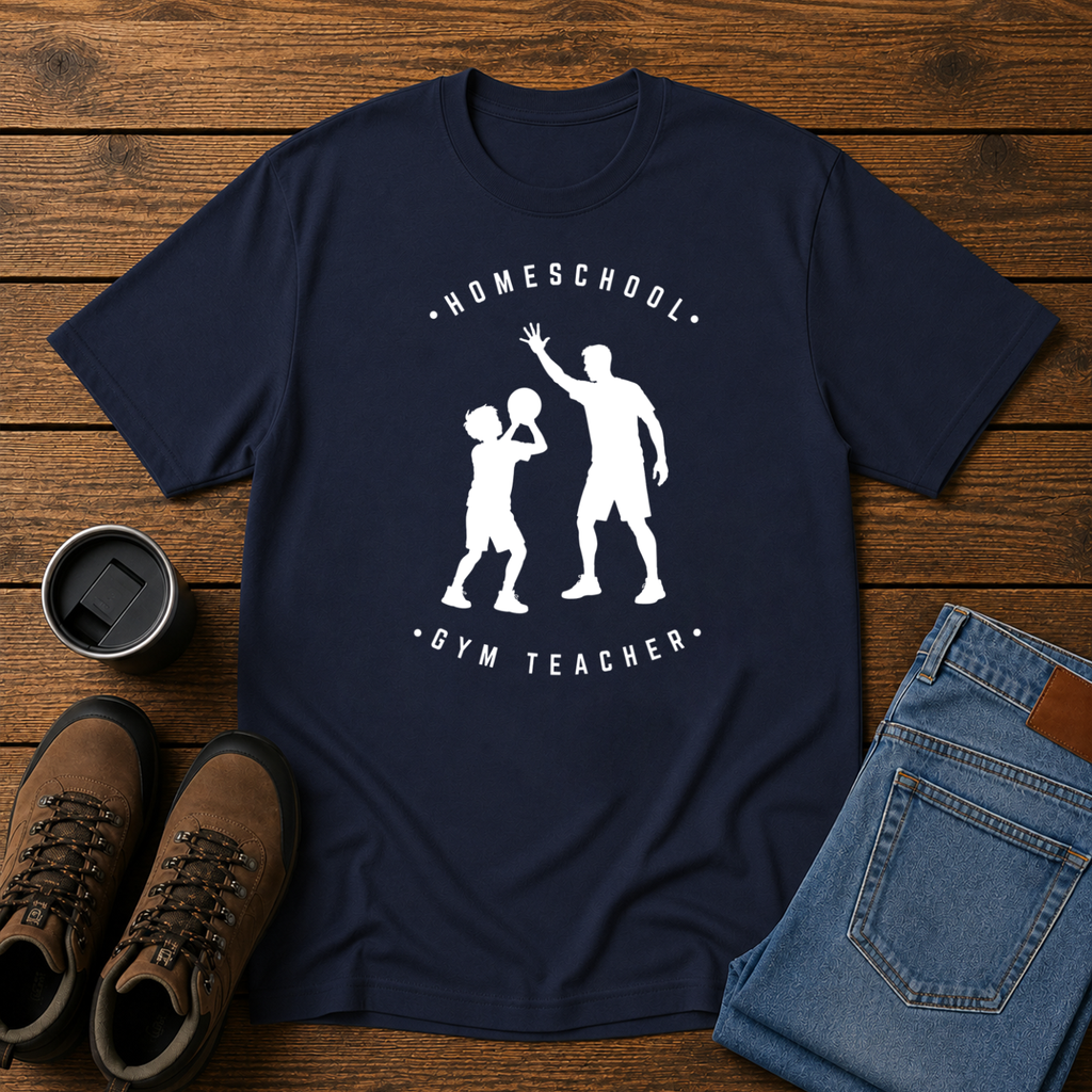 Homeschool Gym Teacher | Funny Homeschool Dad T-Shirt | Basketball Dad Tee