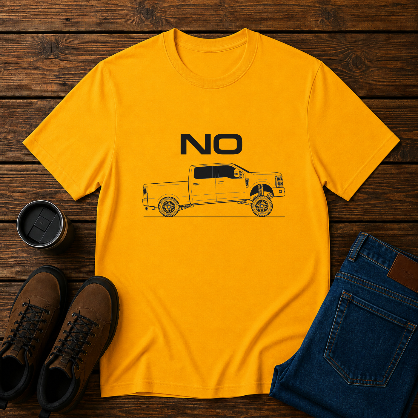 No. | Funny Carolina Squat T-Shirt | Anti Squatted Truck Tee
