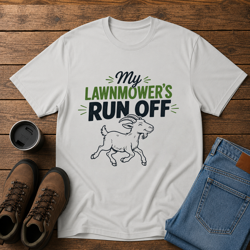 Goat Lawnmower | Funny Goat T-Shirt | Homestead Humor Tee