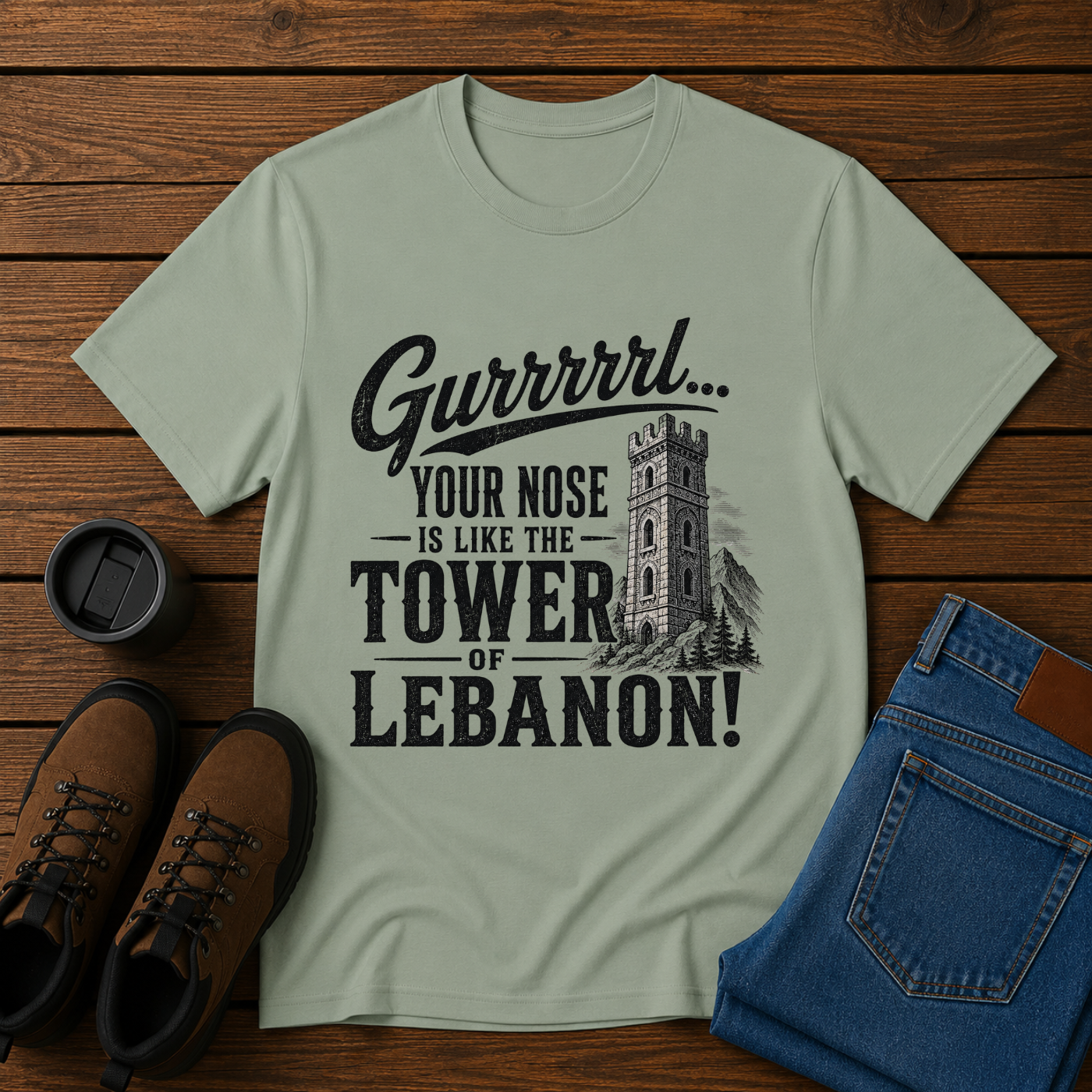 Tower of Lebanon | Funny Christian T-Shirt | Song of Solomon Tee