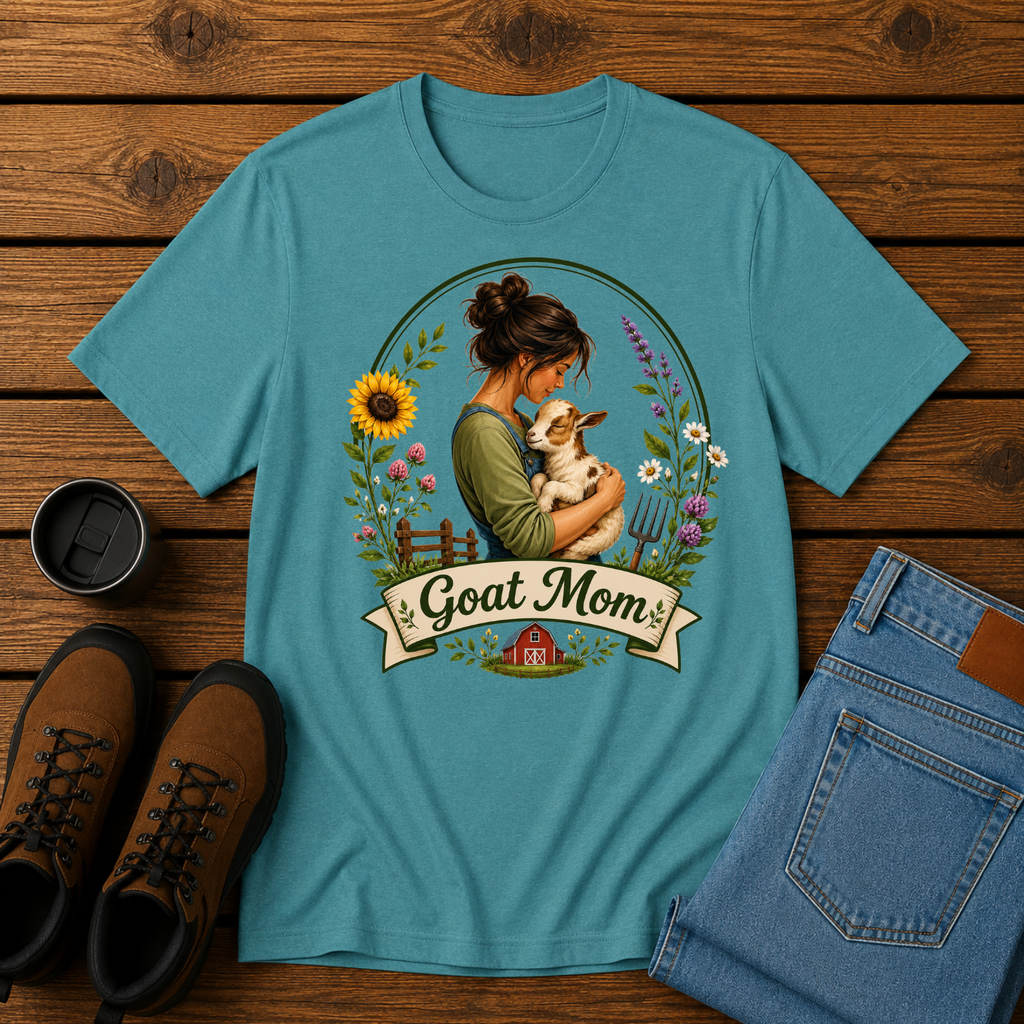 Goat Mom | Cute Goat Lover T-Shirt | Farm Animal Women's Tee
