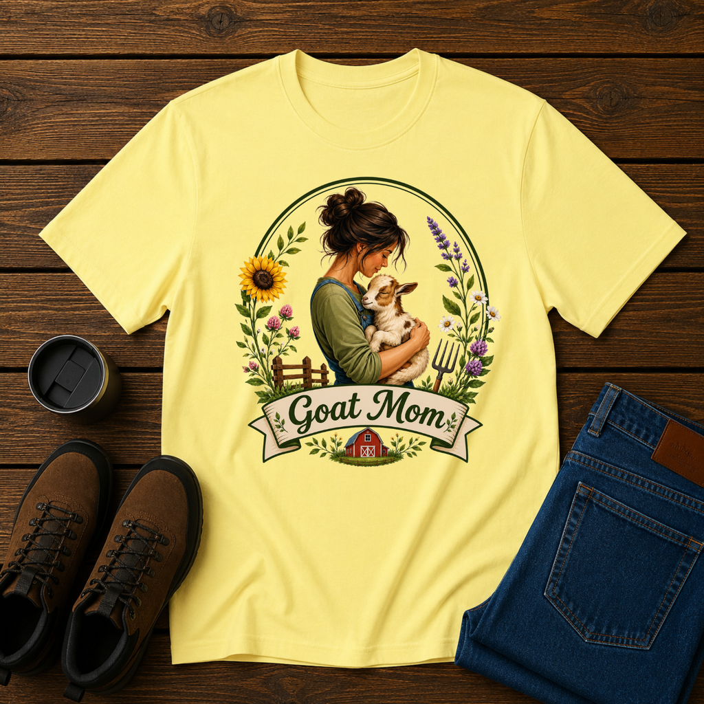 Goat Mom | Cute Goat Lover T-Shirt | Farm Animal Women's Tee